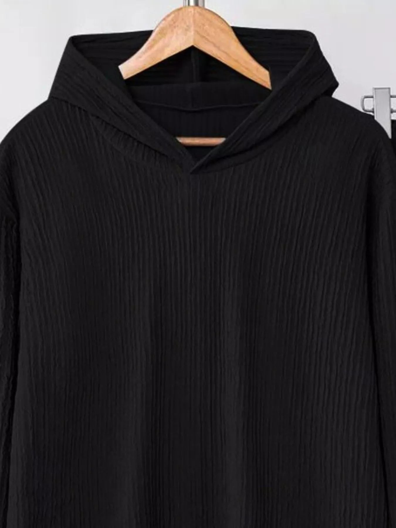 Sarah Express Women's Textured Long Sleeve Hoodie and Pants Set