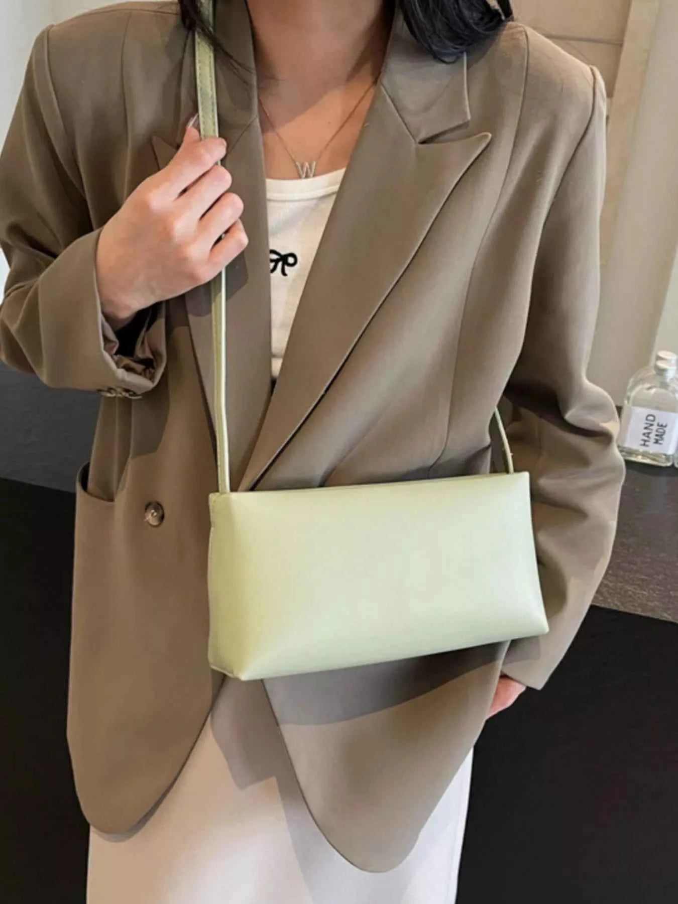 Sarah Express Women's Rectangular Crossbody Bag - Mini PU Leather Shoulder Bag