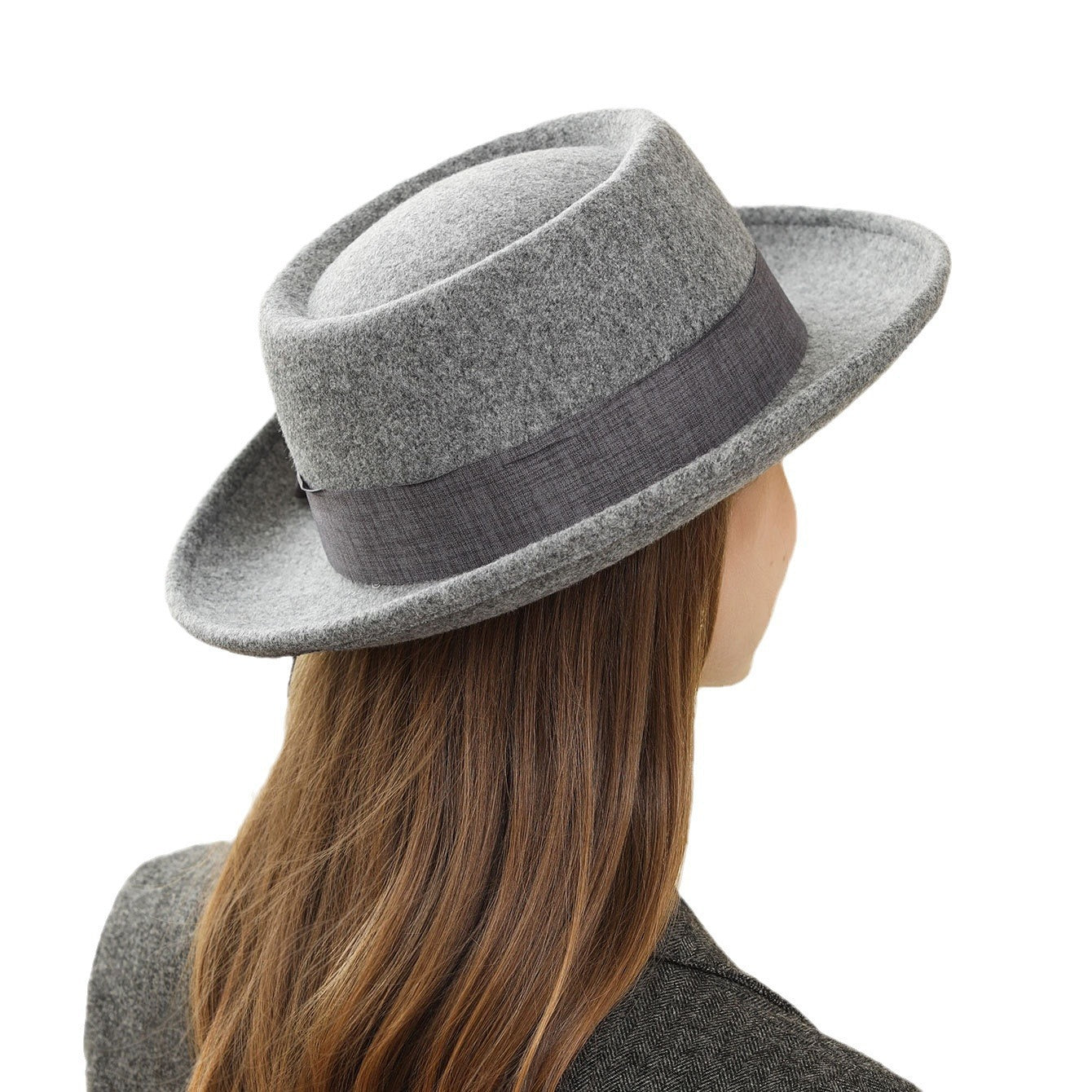 Sarah Express Vintage Flat Top Hat with Bow British Retro Style Women's Fall Winter Cap