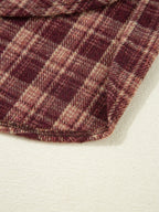 Sarah Express Women's Plaid Patchwork Drop Shoulder Sweatshirt