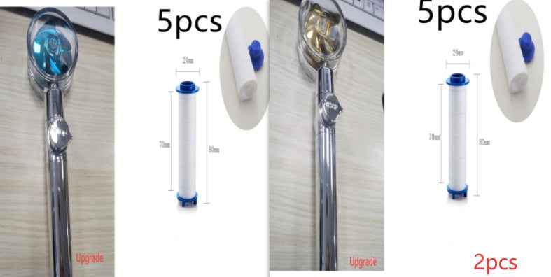 Sarah Express Turbo Propeller Shower Head - 360° High Pressure Water Saving Rainfall Showerhead Set15