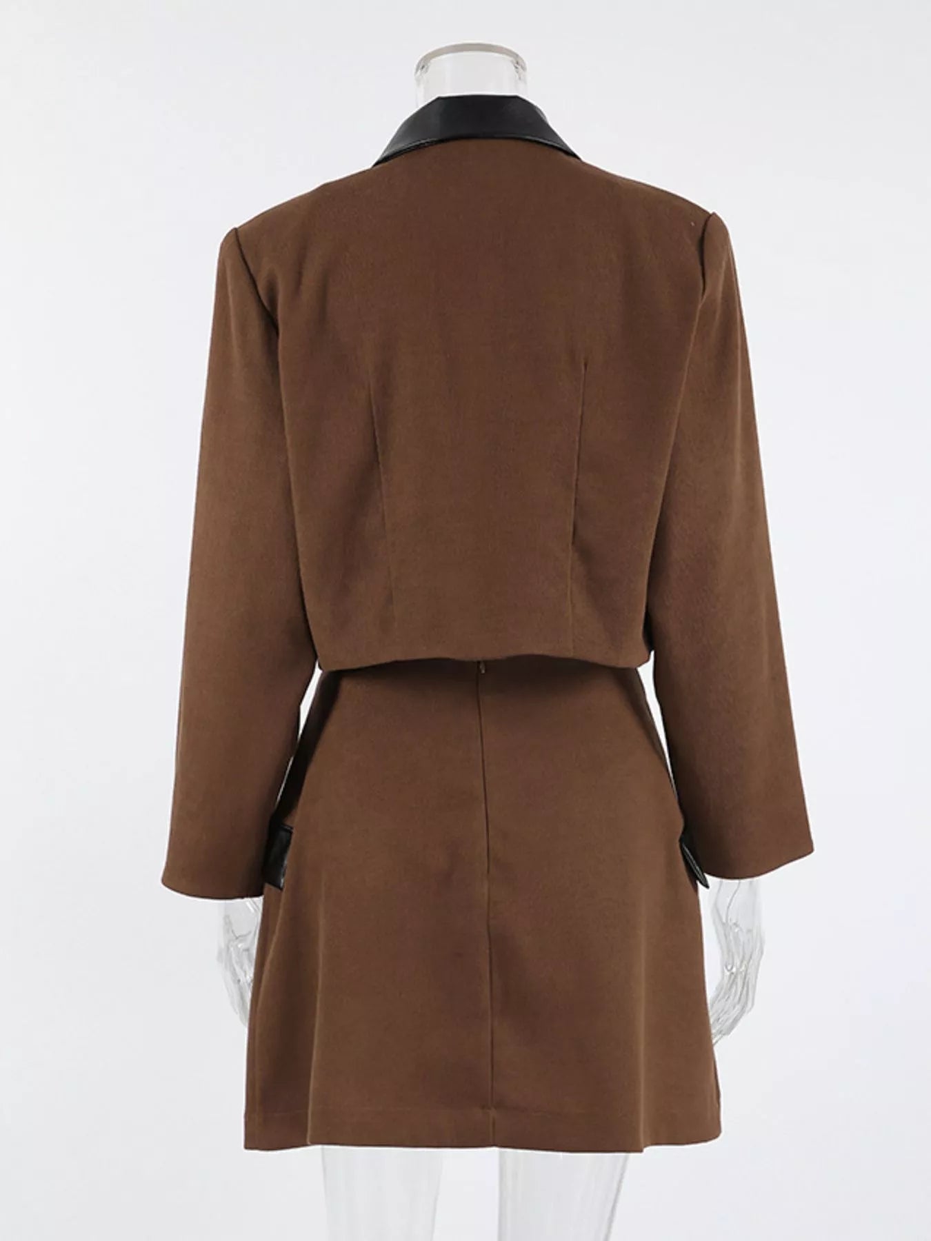 Sarah Express Women's Double-Breasted Blazer & Asymmetrical Skirt Set