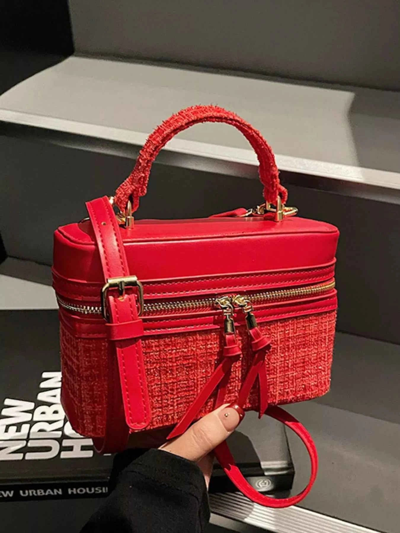 Boxy Top Handle Crossbody Bag