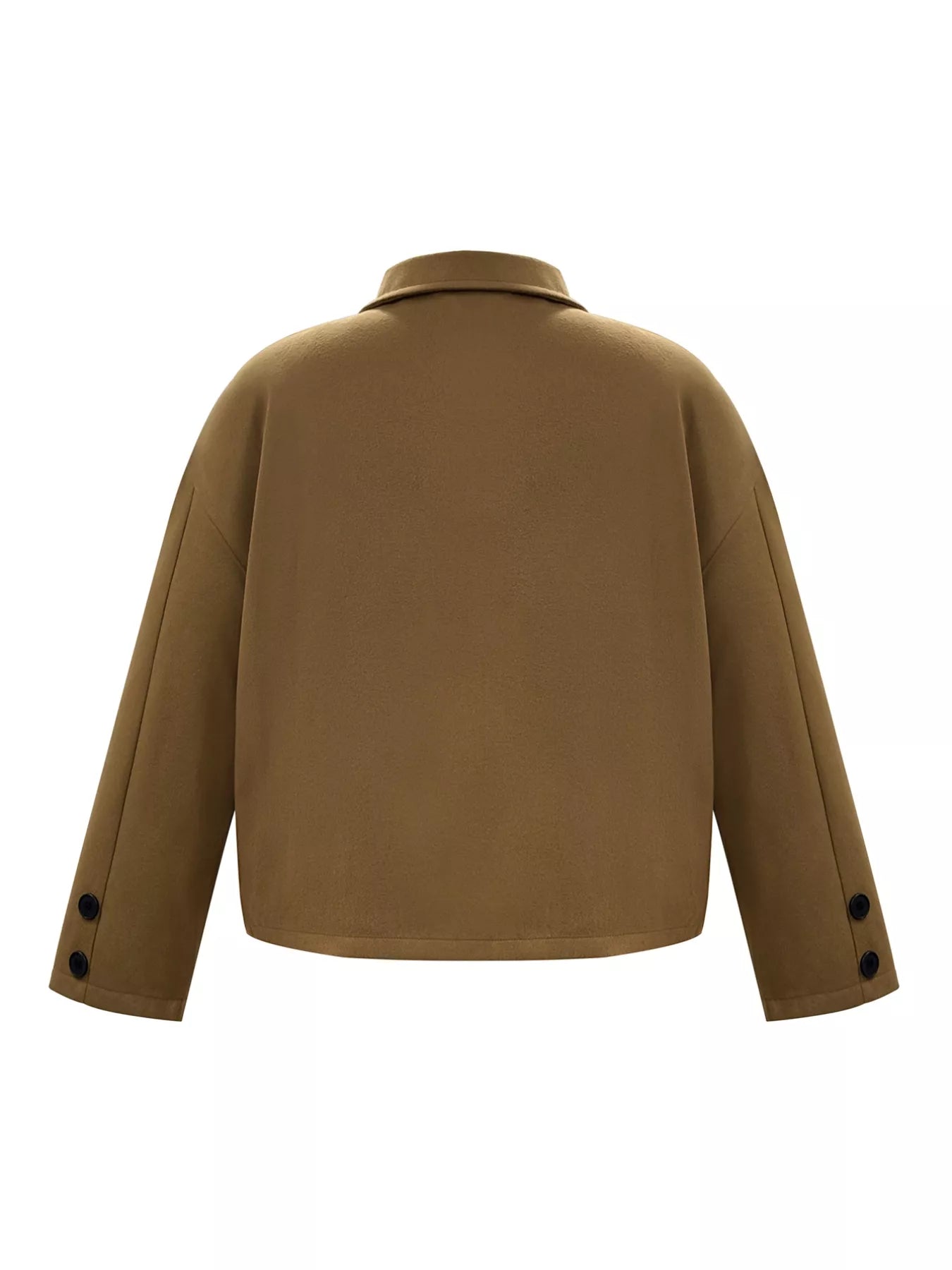 Sarah Express Women's Plus Size Button-Down Cropped Outerwear Jacket