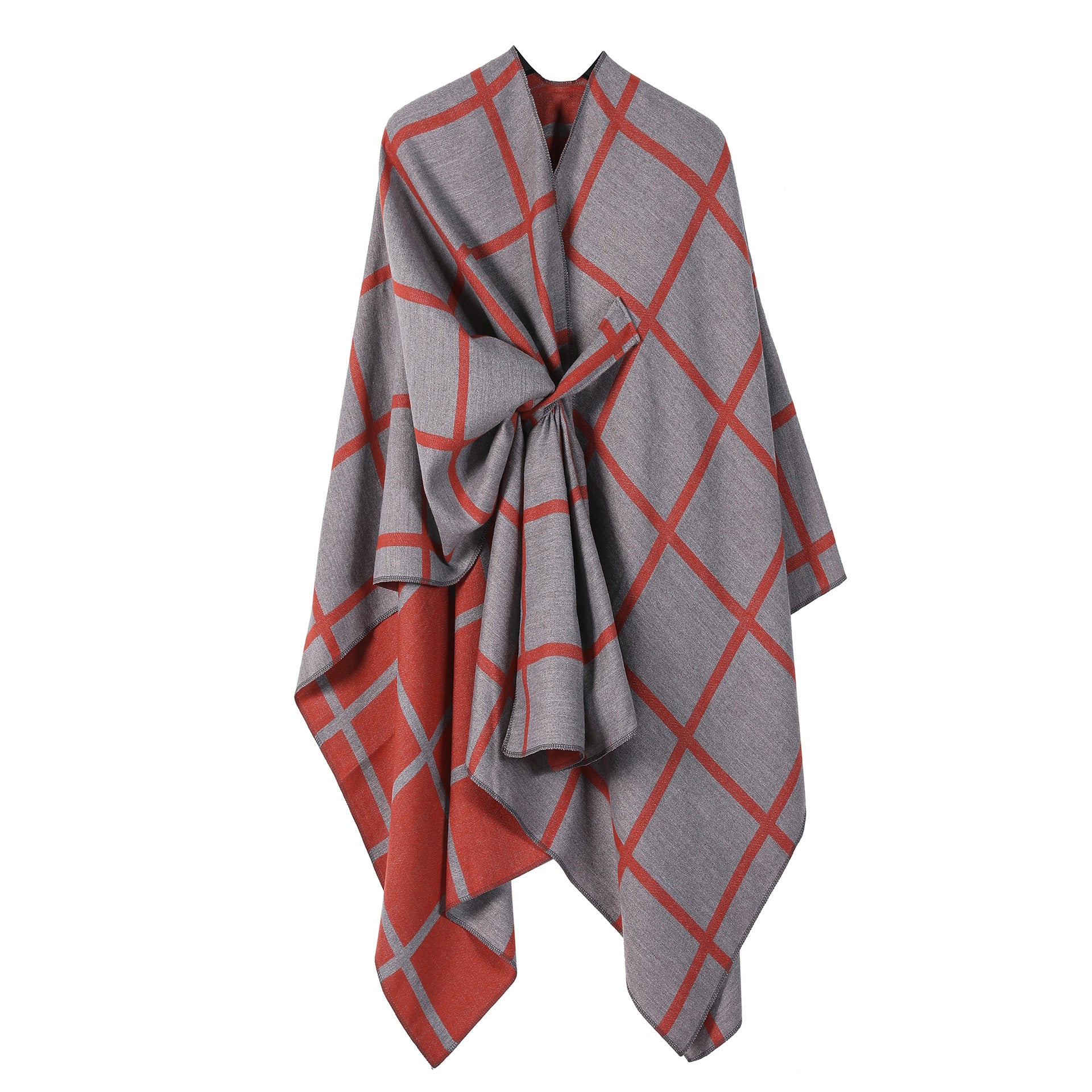 Sarah Express Women's Gingham Check Warm Scarf - Oversized Plaid Shawl Fall Winter Accessory