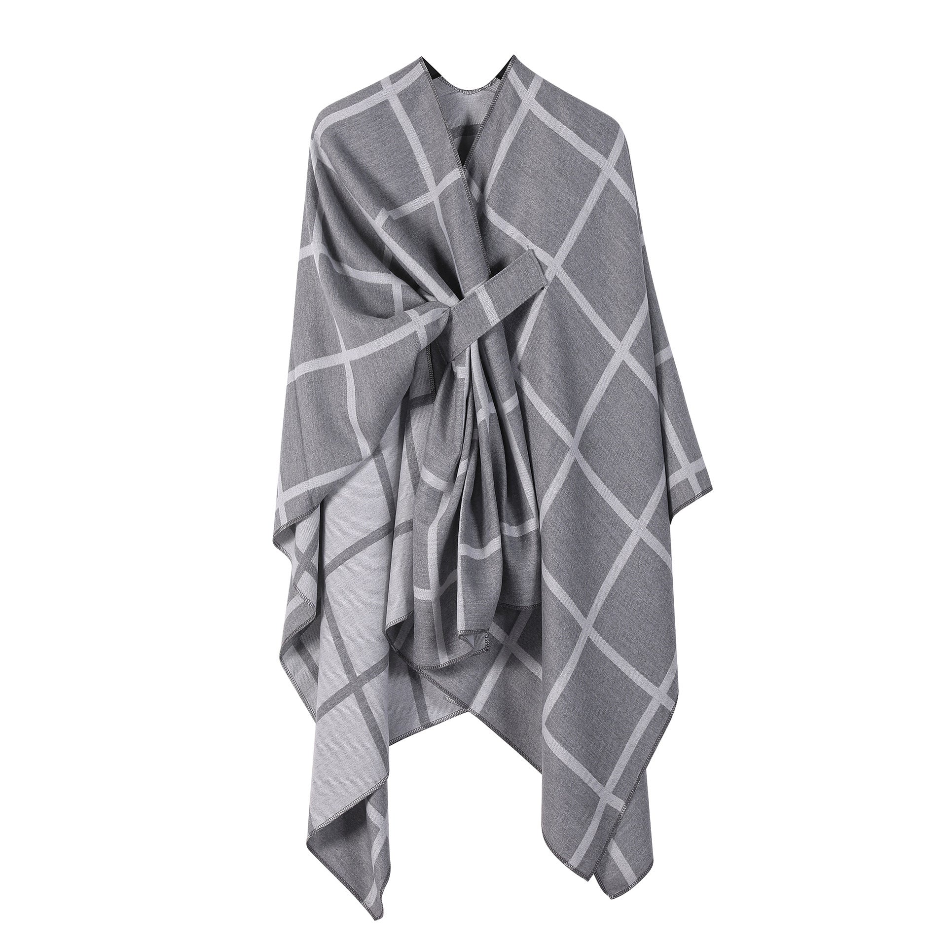 Sarah Express Women's Gingham Check Warm Scarf - Oversized Plaid Shawl Fall Winter Accessory