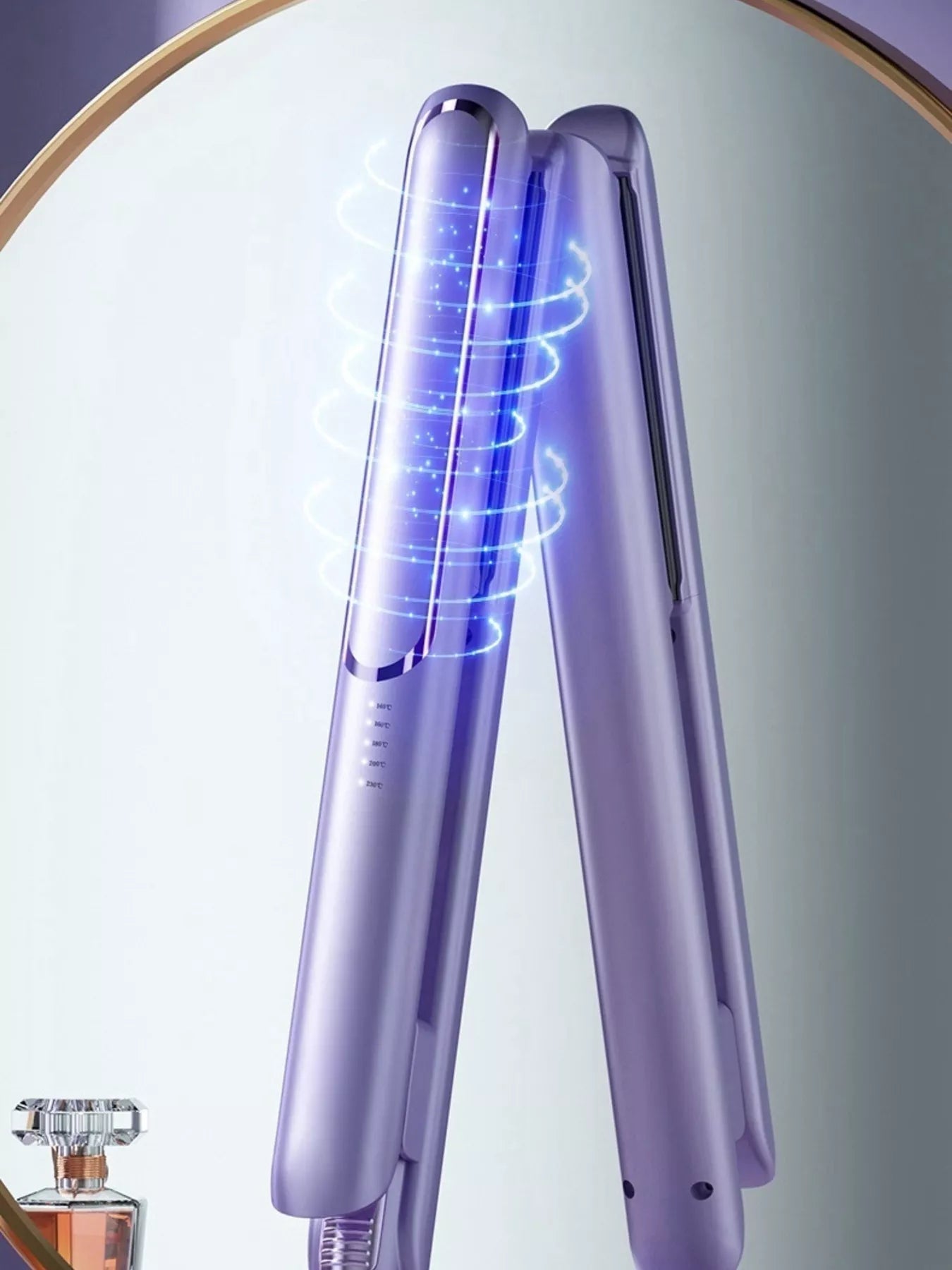 Sarah Express Portable Rechargeable Hair Straightener - 2-in-1 Curling & Straightening Iron