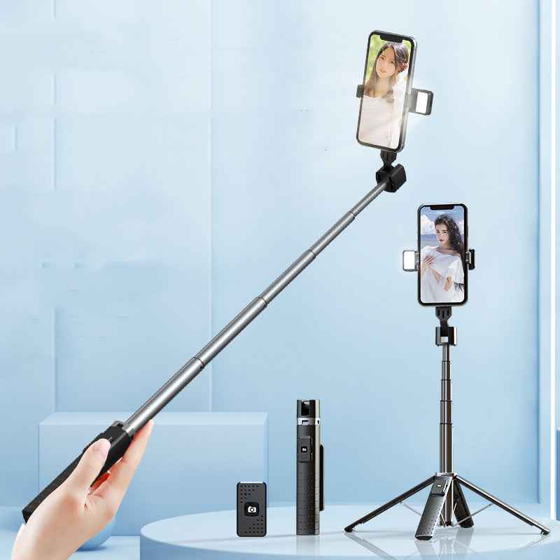 Sarah Express Bluetooth Selfie Stick Tripod with LED Fill Light - Extendable Phone Holder Stand