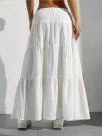 Sarah Express Women's Flowy Tiered Maxi Skirt