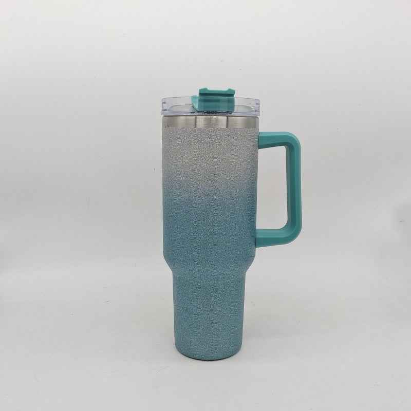 Sarah Express Stainless Steel Vacuum Insulated Water Bottle - Large Capacity Double Layer Thermal Cup 27.5cm Gradient Green