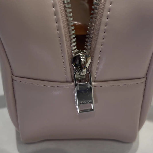 Sarah Express French Baguette Style PU Leather Underarm Tote Bag for Women - Elegant Horizontal Handbag with Lace Detail