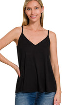 Sarah Express Women’s Reversible V-Neck and Scoop Neck Cami Top