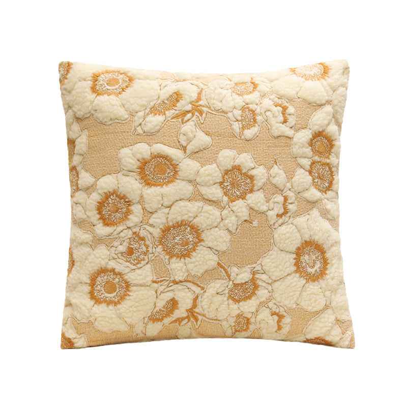 Sarah Express French Vintage Sunflower Pillow Cover - Decorative Cotton Throw Pillow Case Sunflower square pillow 45x45cm