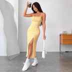 Sarah Express Floral Sunflower Maxi Dress Sleeveless Sheath