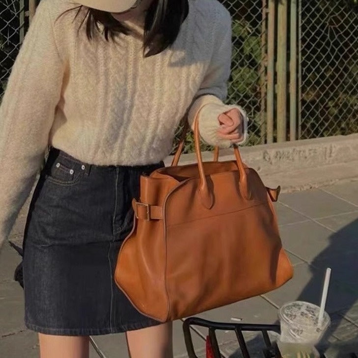 Sarah Express Women's Textured Suede Commuter Tote Bag - Premium PU Leather Handbag with Multiple Compartments