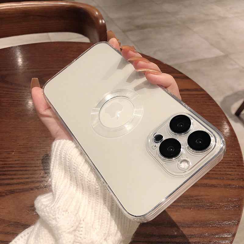 Sarah Express Premium iPhone Case with Integrated Camera Lens Protector - Electroplated Silicone Cover Transparent
