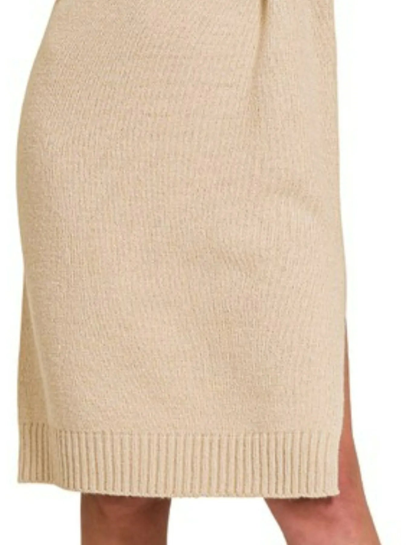 Sarah Express Women's Turtleneck Midi Sweater Dress | Long Sleeve Ribbed | Acrylic Blend | S-L
