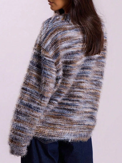 Sarah Express Women's Textured Knit Button-Down Cardigan