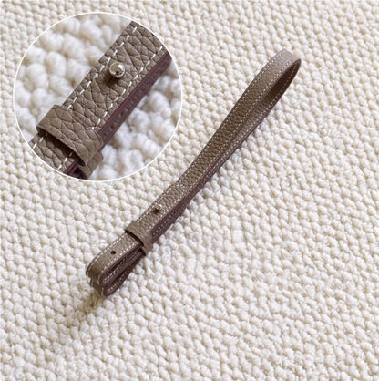 Sarah Express Genuine Leather Bag Strap Replacement – Adjustable Spaghetti Shoulder Strap with Gold & Silver Stud Detail New elephant gray with silver