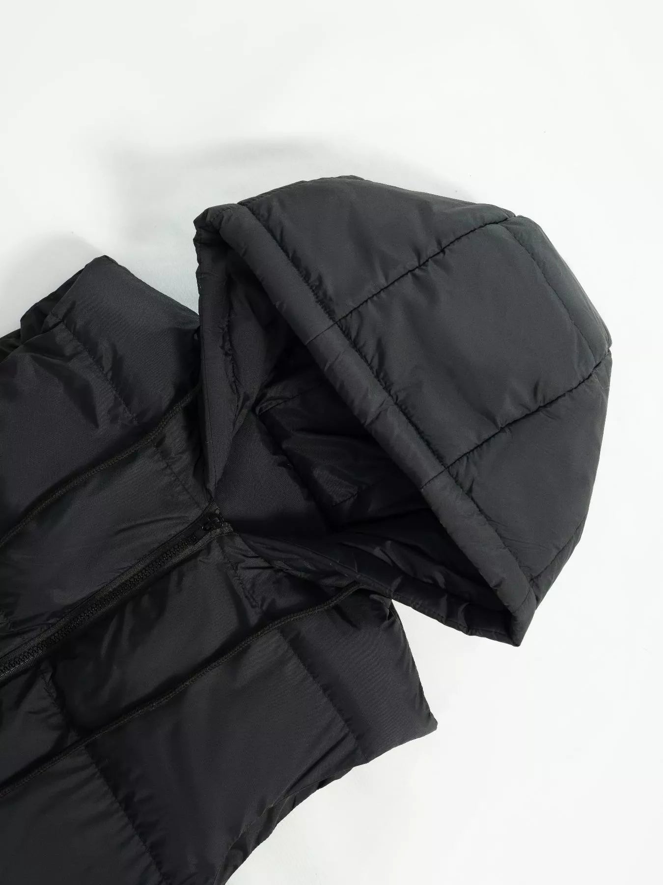 Sarah Express Women's Longline Padded Hooded Vest Coat