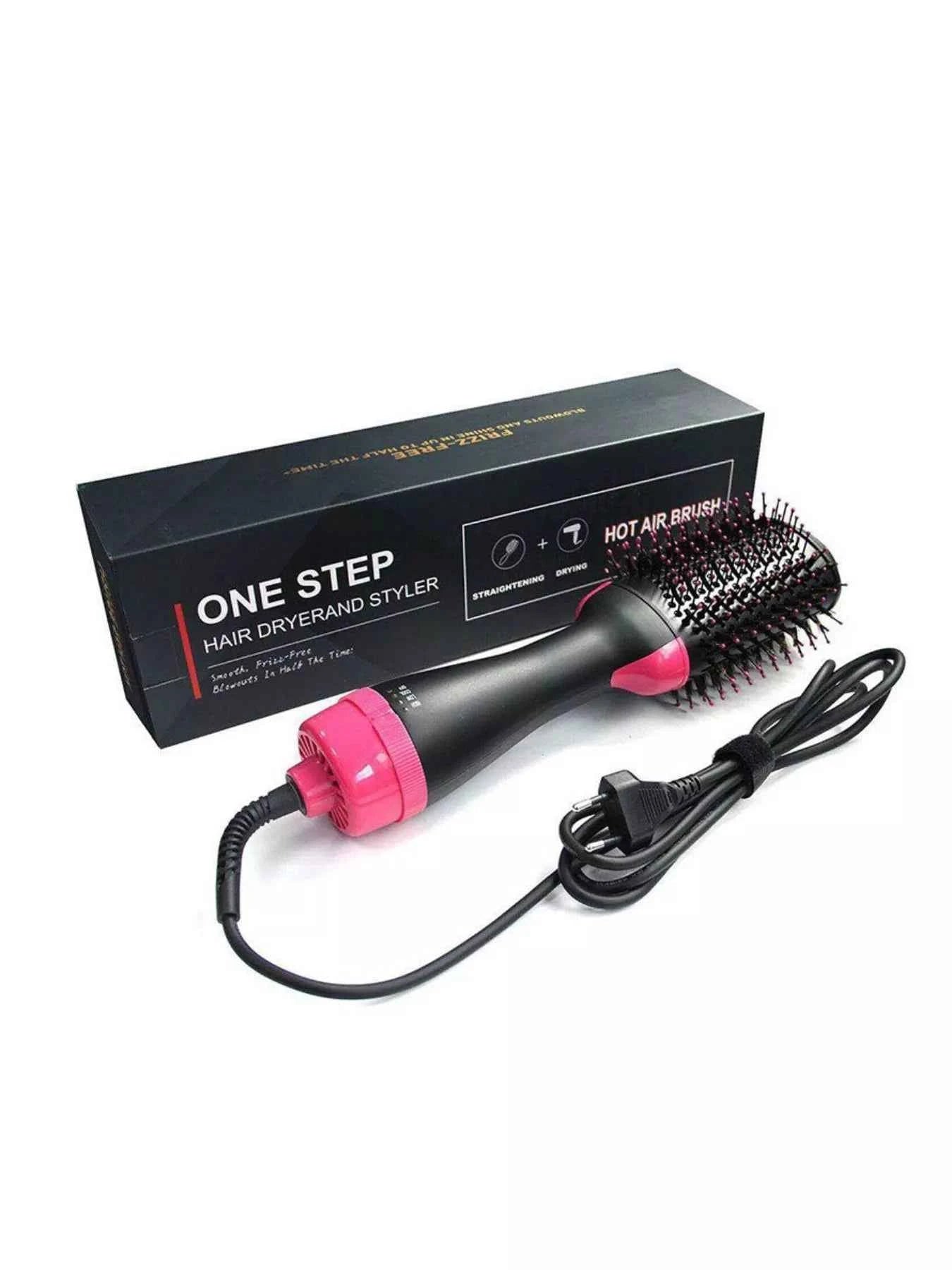 Sarah Express Women's 2-in-1 Hot Air Brush - Quick Dry Hair Styling Tool for Curling & Straightening