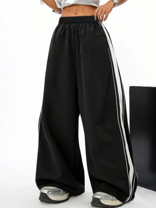 Sarah Express Women's Wide Leg Striped Pants