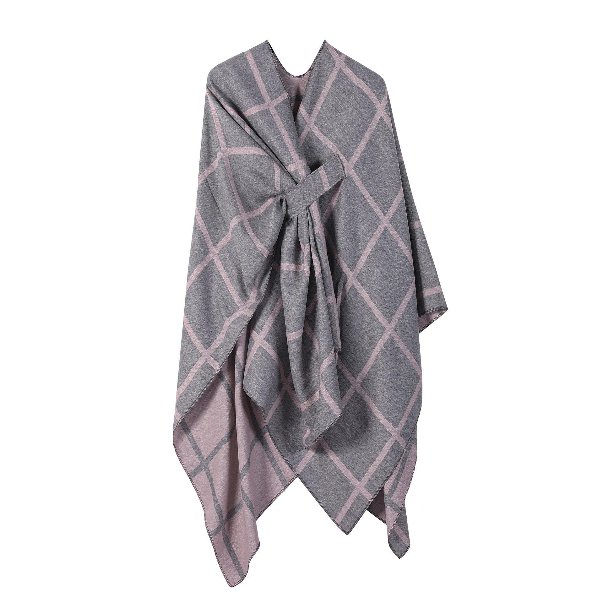 Sarah Express Women's Gingham Check Warm Scarf - Oversized Plaid Shawl Fall Winter Accessory