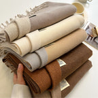 Sarah Express Women's Double-Sided Cashmere-Feel Scarf Winter Warm Oversized Wrap Fall Winter Casual