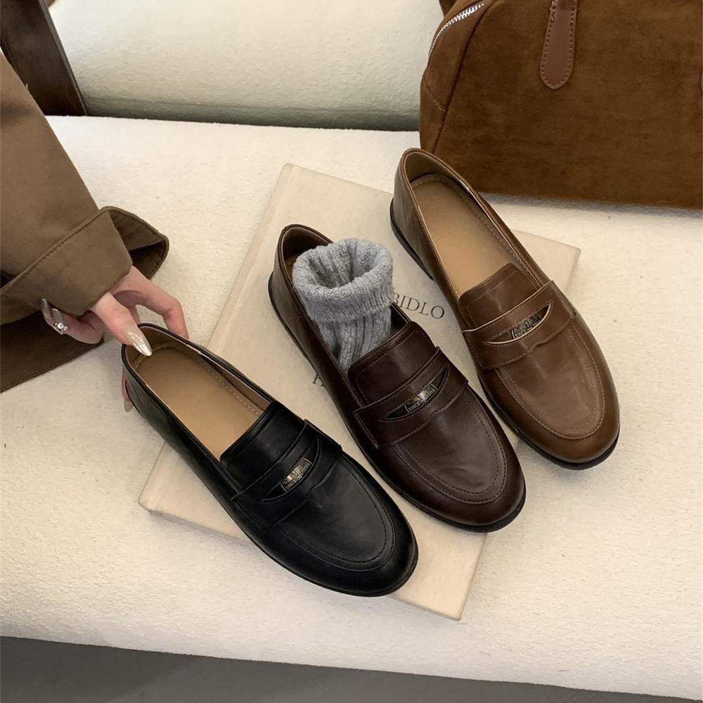 Sarah Express Women's Round Toe Loafer Dress Shoes – Soft Sole Slip-On Microfiber Flats | Everyday Comfort