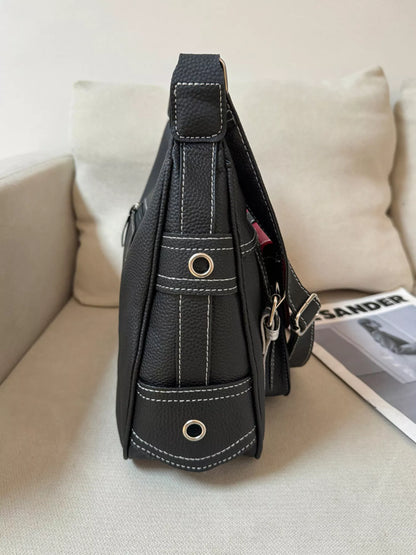 Sarah Express Women's Buckle Decor Flap Crossbody Bag