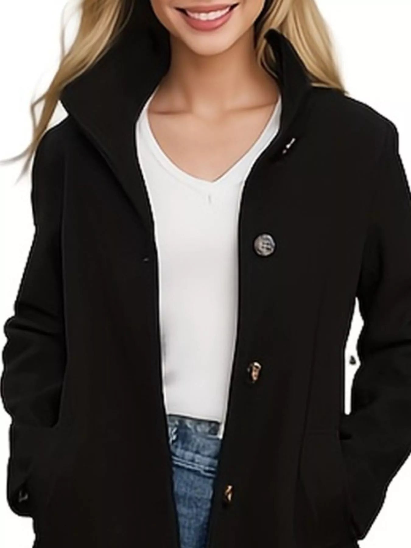 Sarah Express Women's Button-Down Long Sleeve Outerwear