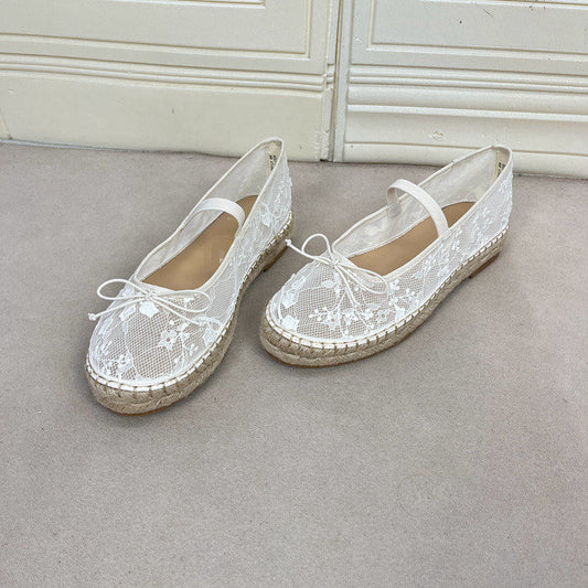 Sarah Express Women's Round Toe Mesh Chunky Sole Sneakers – White Low-Top Shoes