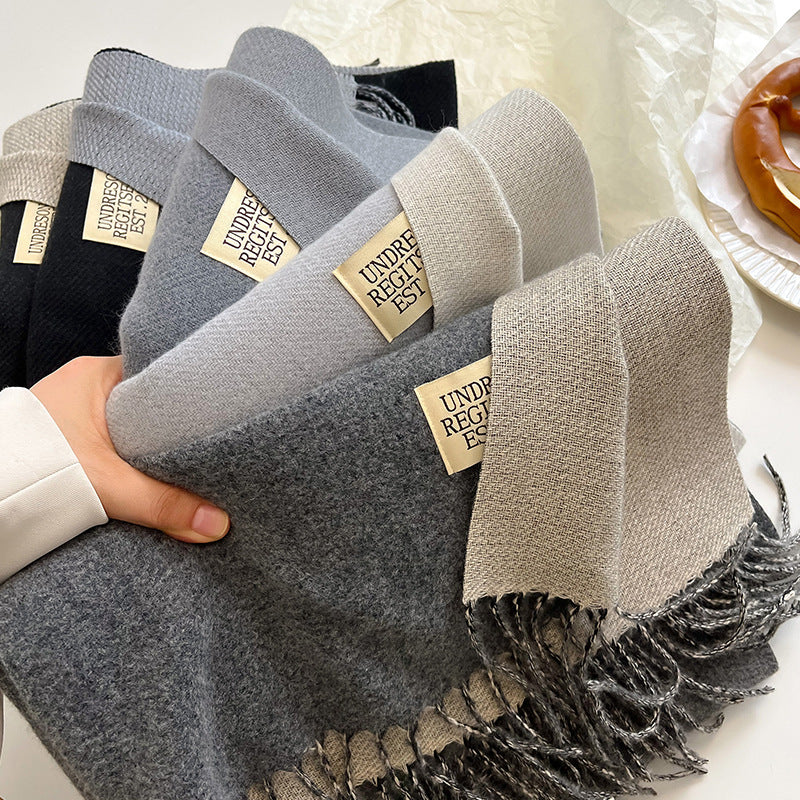 Sarah Express Women's Double-Sided Cashmere-Feel Scarf Winter Warm Oversized Wrap Fall Winter Casual