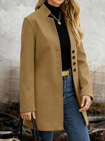 Sarah Express Women's Longline Button-Down Shirt Jacket with Pockets