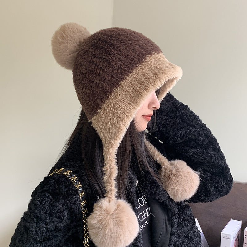 Sarah Express Women's Fleece Lined Knit Beanie Hat with Pom Pom