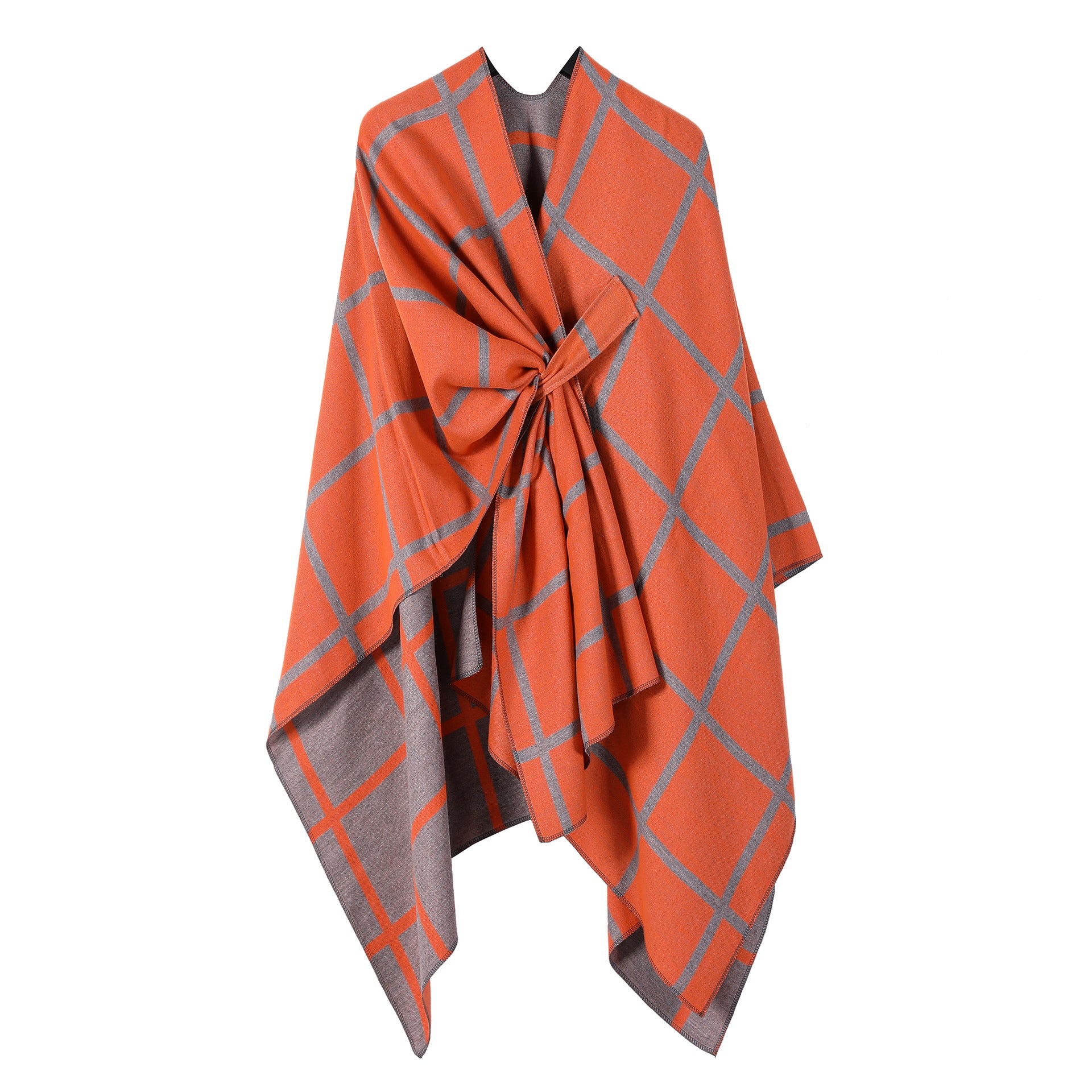 Sarah Express Women's Gingham Check Warm Scarf - Oversized Plaid Shawl Fall Winter Accessory