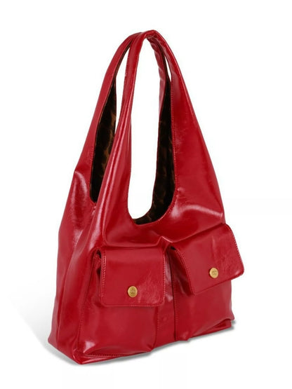 Sarah Express Women's Leather Shoulder Bag with Pockets