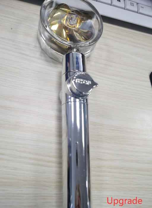 Sarah Express Turbo Propeller Shower Head - 360° High Pressure Water Saving Rainfall Showerhead Gold upgrade