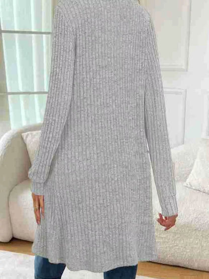 Sarah Express Women's Ribbed Knit Open Front Cardigan