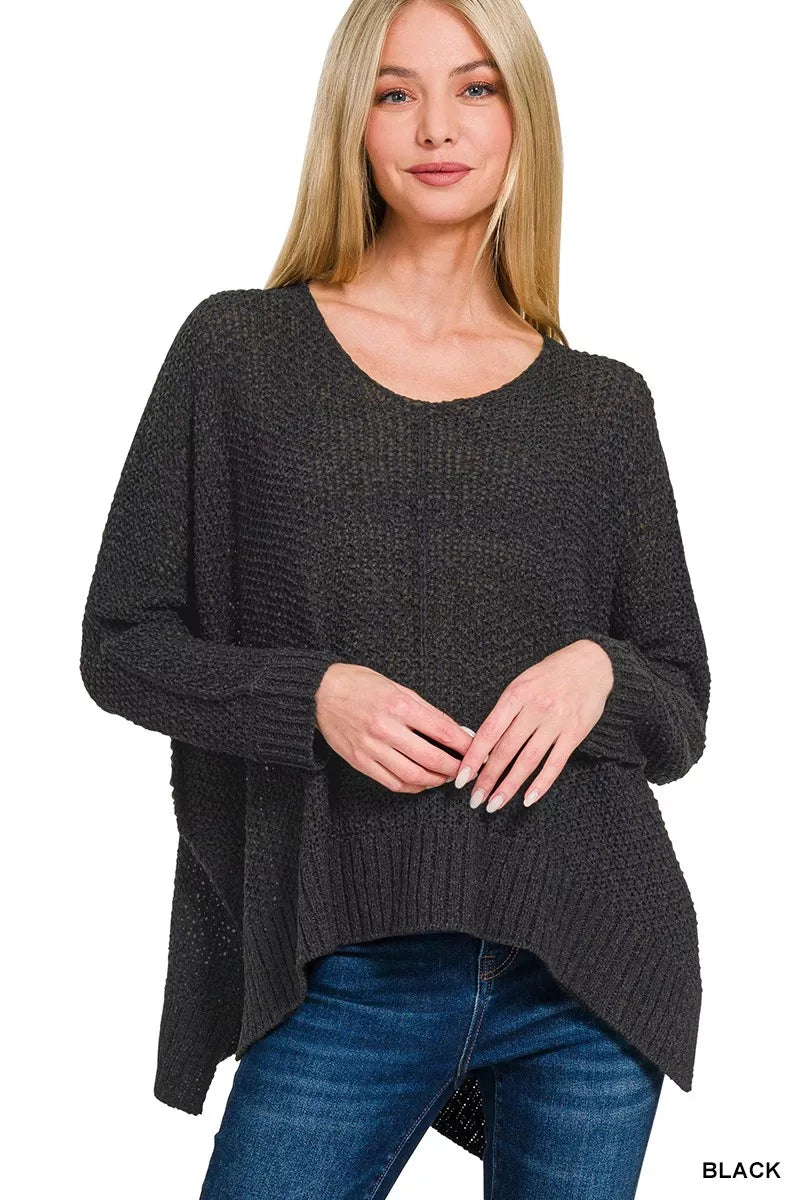 Sarah Express Women's Dolman Sleeve V-Neck Sweater