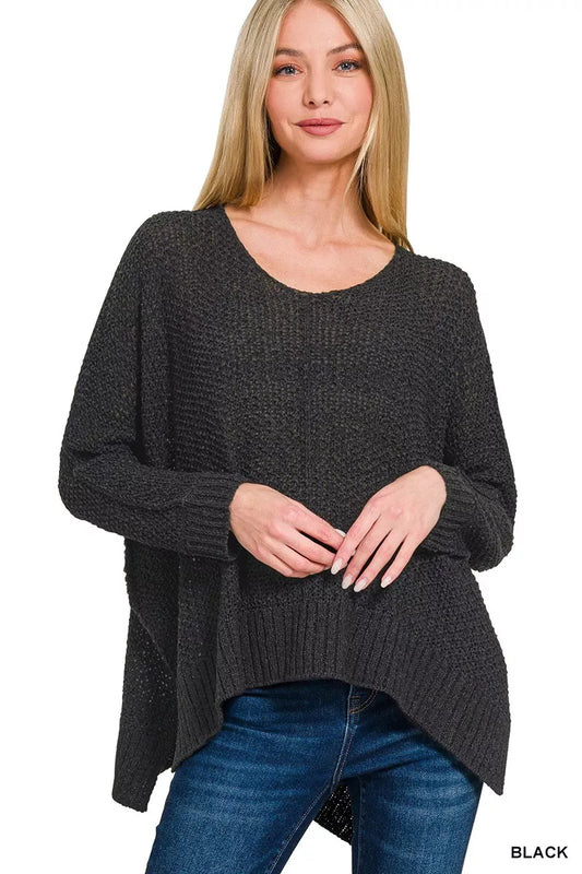 Sarah Express Women's Dolman Sleeve V-Neck Sweater