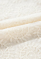 Sarah Express Women's Flower Jacquard Flounce Sleeve Blouse