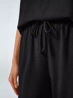 Sarah Express Women's Round Neck Short Sleeve Top and Pants Set - Plus Size