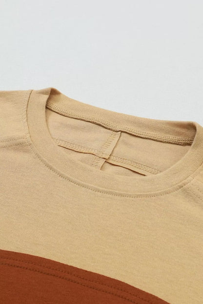 Sarah Express Women's Colorblock Striped Bishop Sleeve Top