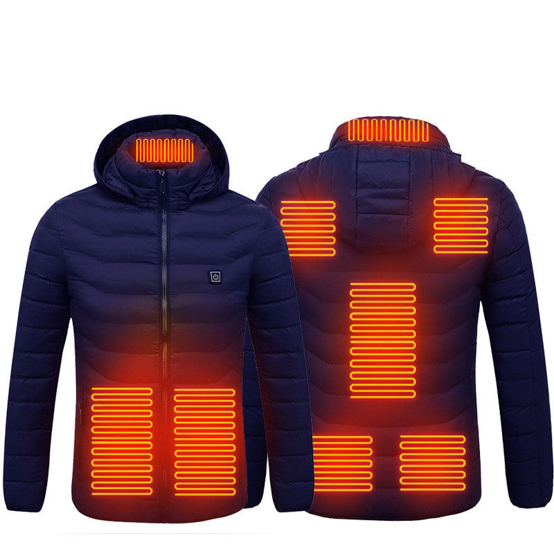 Sarah Express USB Heated Vest Jacket - Electric Thermal Heating Coat Winter Warmth Blue Zone8