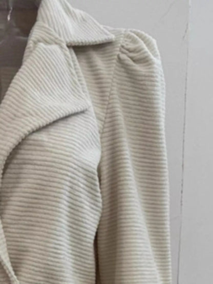 Sarah Express Women's Texture Knit Double-Breasted Blazer