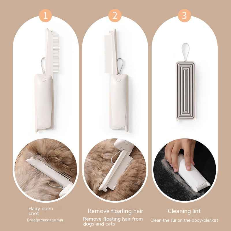 Sarah Express Professional Pet Hair Removal Brush - Dog & Cat Grooming Tool with Massage Function