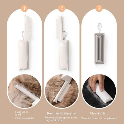 Sarah Express Professional Pet Hair Removal Brush - Dog & Cat Grooming Tool with Massage Function