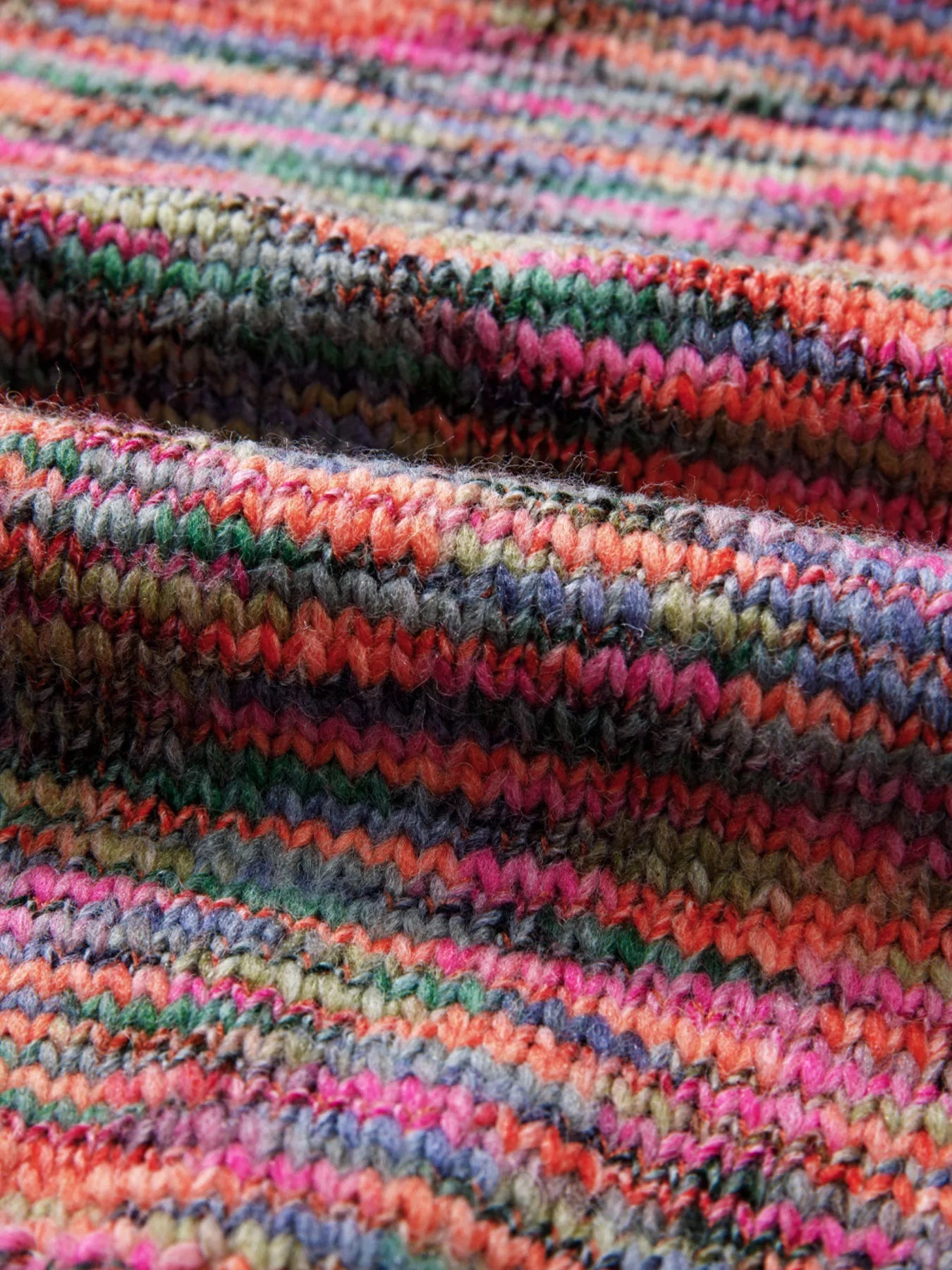 Sarah Express Women's Space Dye Yarn Crew Neck Sweater