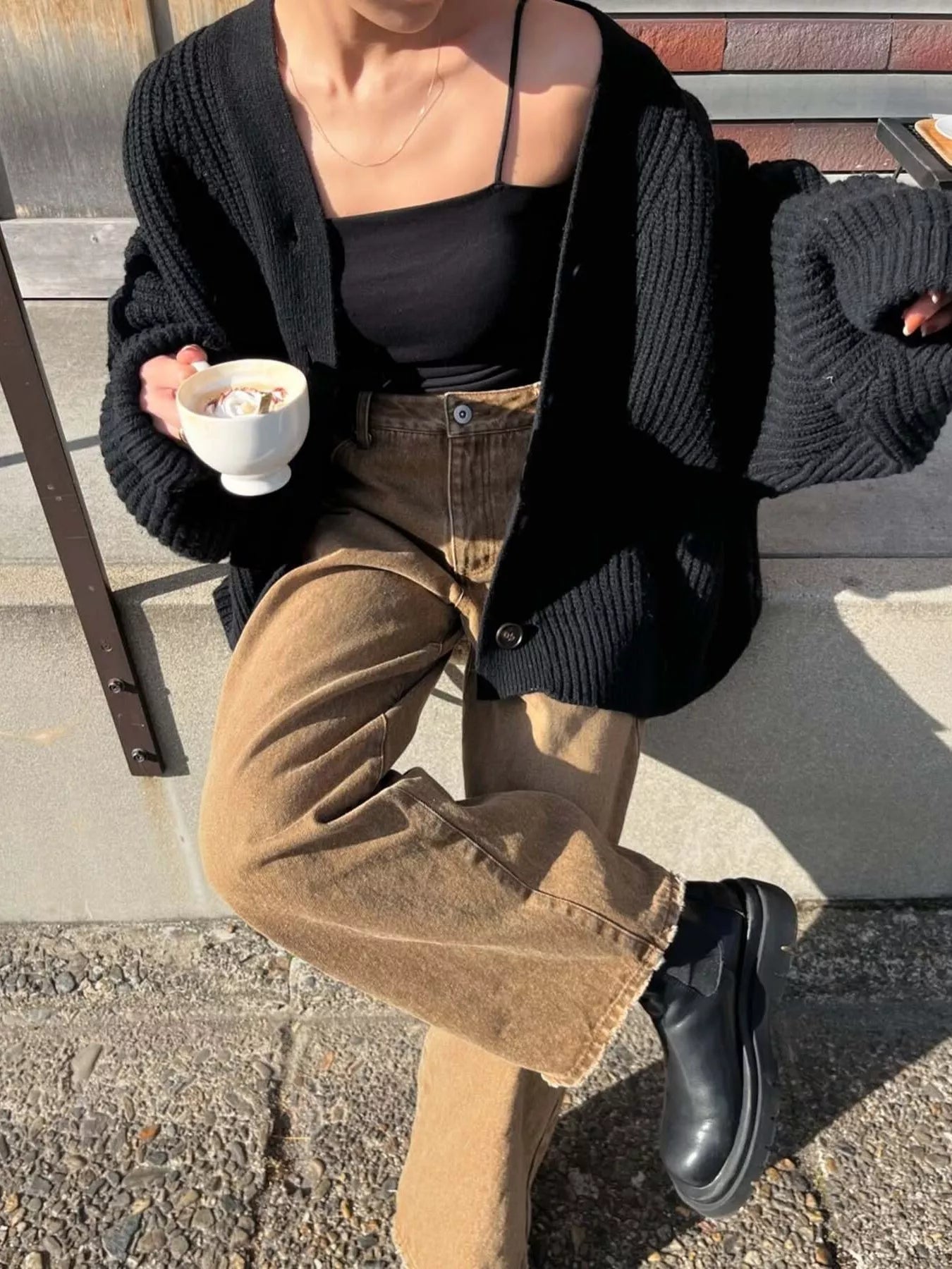 Sarah Express Women's Oversized Knit Button-Down Cardigan